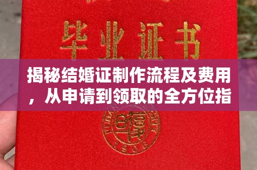 昭苏揭秘结婚证制作流程及费用，从申请到领取的全方位指南