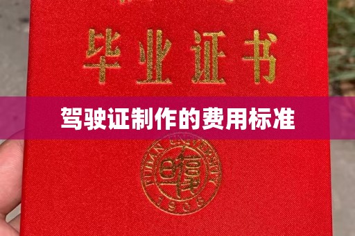 昭苏驾驶证制作的费用标准
