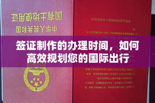 昭苏签证制作的办理时间，如何高效规划您的国际出行