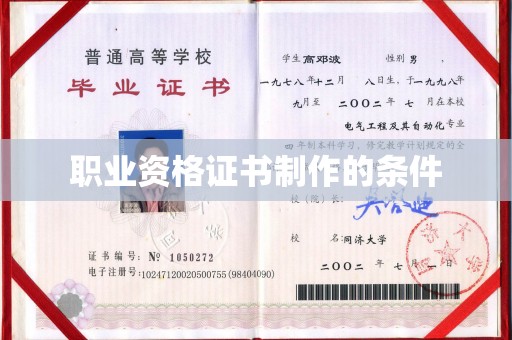 昭苏职业资格证书制作的条件