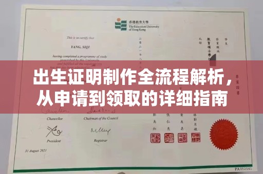 昭苏出生证明制作全流程解析，从申请到领取的详细指南