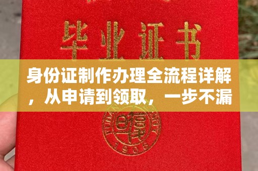 昭苏身份证制作办理全流程详解，从申请到领取，一步不漏！