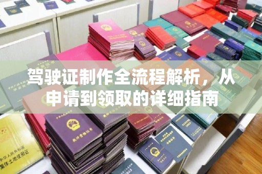 昭苏驾驶证制作全流程解析，从申请到领取的详细指南